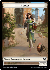 Zombie Knight // Human (6) Double-Sided Token [March of the Machine Commander Tokens] | Silver Goblin