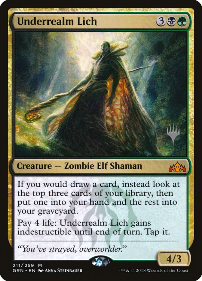 Underrealm Lich (Promo Pack) [Guilds of Ravnica Promos] | Silver Goblin