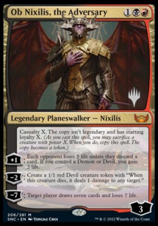 Ob Nixilis, the Adversary (Promo Pack) [Streets of New Capenna Promos] | Silver Goblin