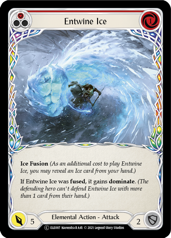 Entwine Ice (Red) [U-ELE097] (Tales of Aria Unlimited)  Unlimited Rainbow Foil | Silver Goblin