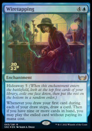 Wiretapping [Streets of New Capenna Prerelease Promos] | Silver Goblin