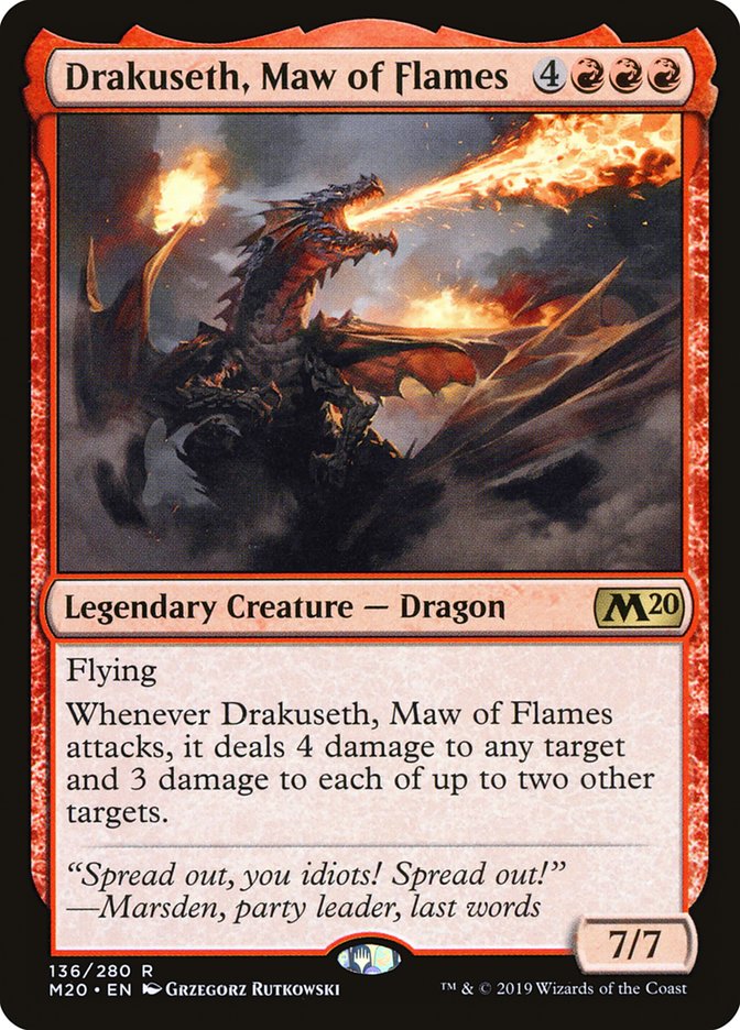 Drakuseth, Maw of Flames [Core Set 2020] | Silver Goblin