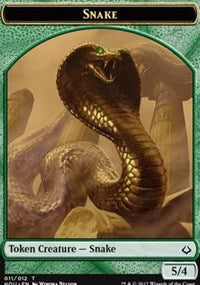 Snake // Warrior Double-Sided Token [Hour of Devastation Tokens] | Silver Goblin
