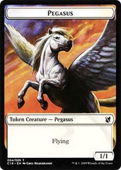 Pegasus // Human Double-Sided Token [Commander 2019 Tokens] | Silver Goblin