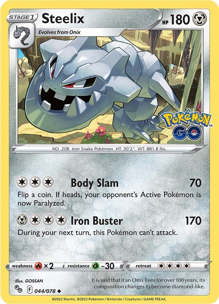 Steelix (044/078) [Pokémon GO] | Silver Goblin