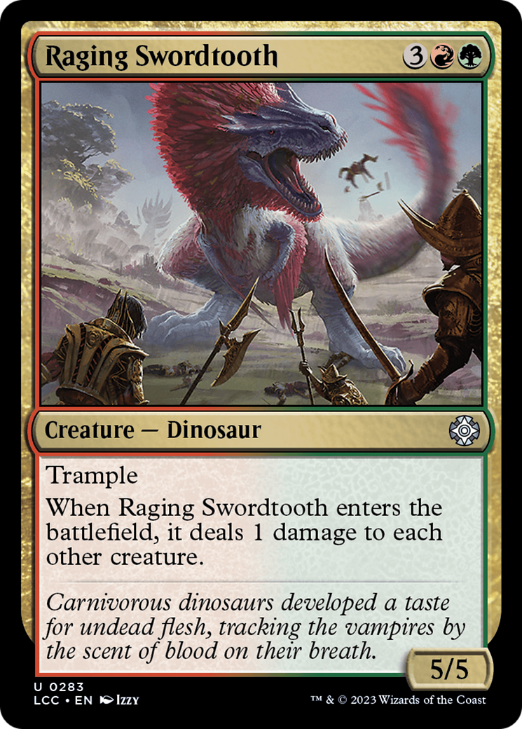 Raging Swordtooth [The Lost Caverns of Ixalan Commander] | Silver Goblin