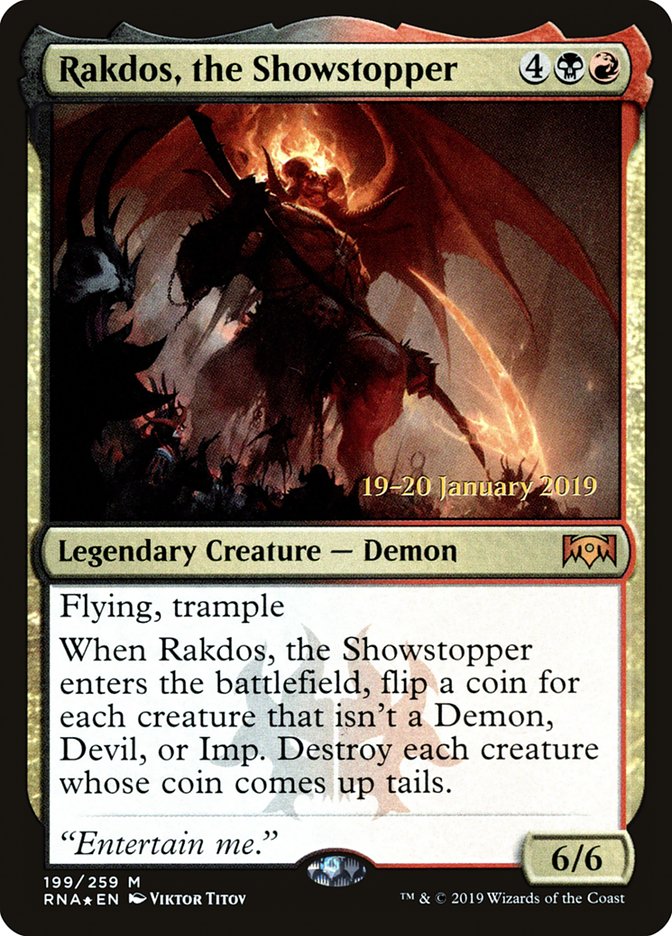 Rakdos, the Showstopper [Ravnica Allegiance Prerelease Promos] | Silver Goblin