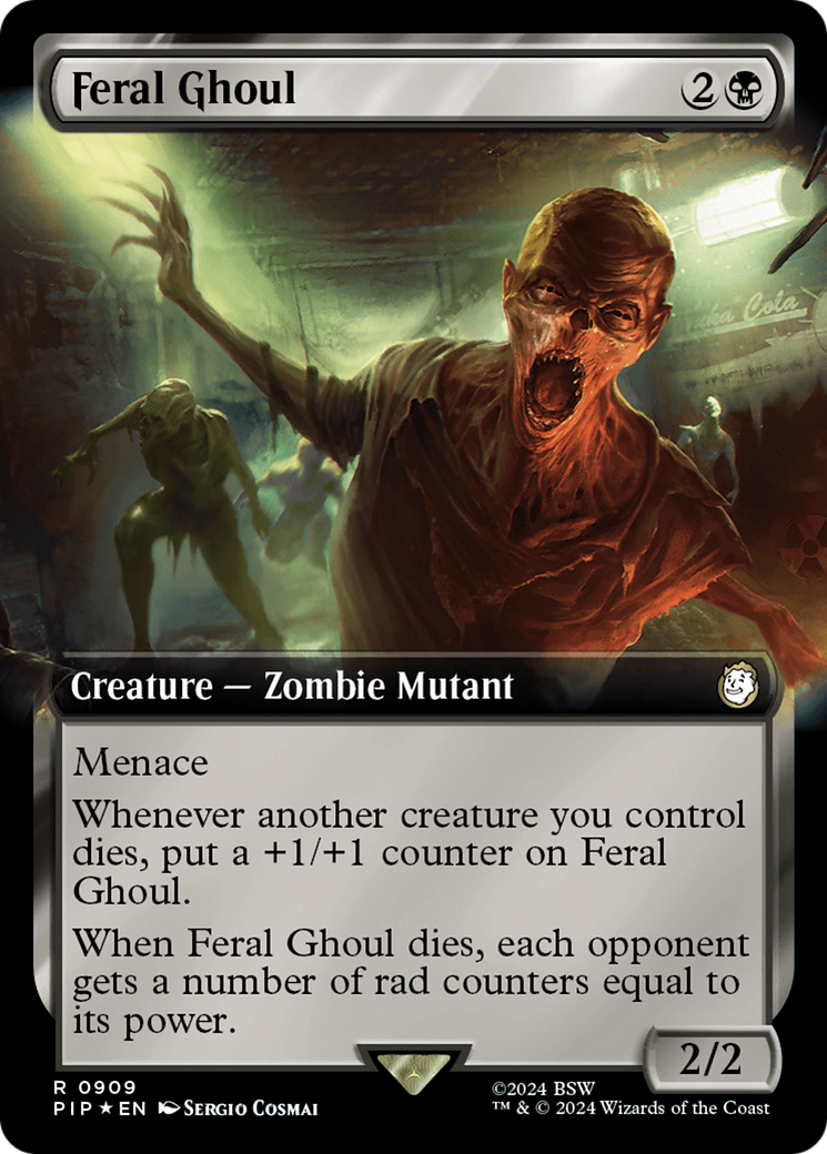 Feral Ghoul (Extended Art) (Surge Foil) [Fallout] | Silver Goblin