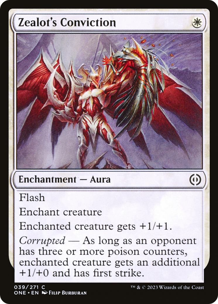 Zealot's Conviction [Phyrexia: All Will Be One] | Silver Goblin