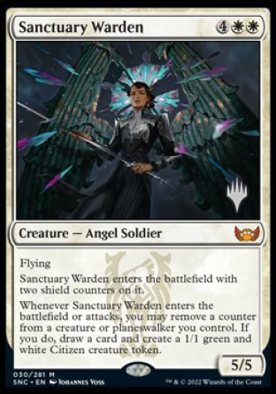 Sanctuary Warden (Promo Pack) [Streets of New Capenna Promos] | Silver Goblin