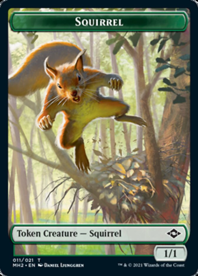 Beast // Squirrel Double-Sided Token [Modern Horizons 2 Tokens] | Silver Goblin