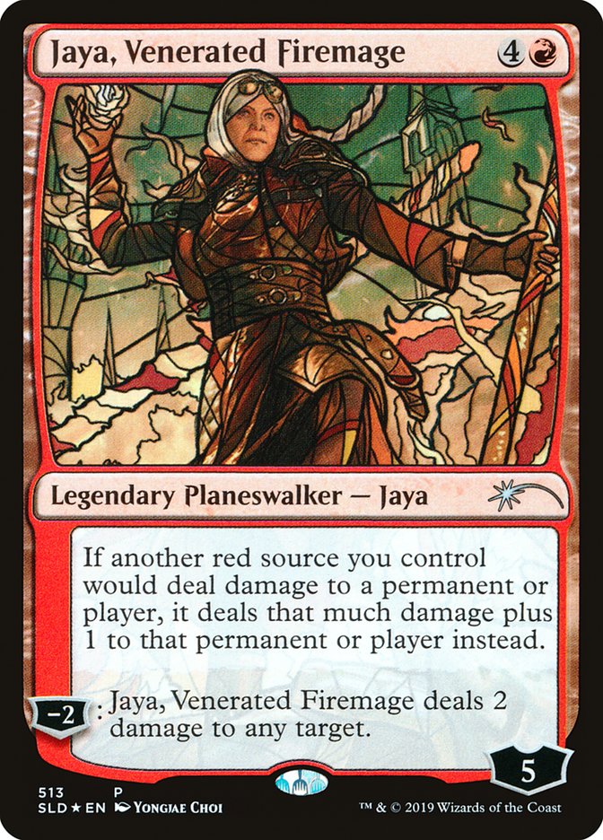 Jaya, Venerated Firemage (Stained Glass) [Secret Lair Drop Promos] | Silver Goblin