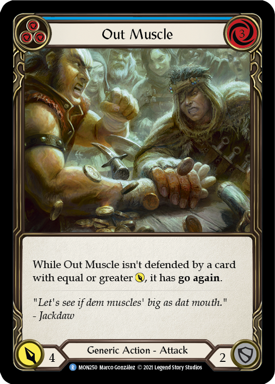 Out Muscle (Blue) [MON250] (Monarch)  1st Edition Normal | Silver Goblin