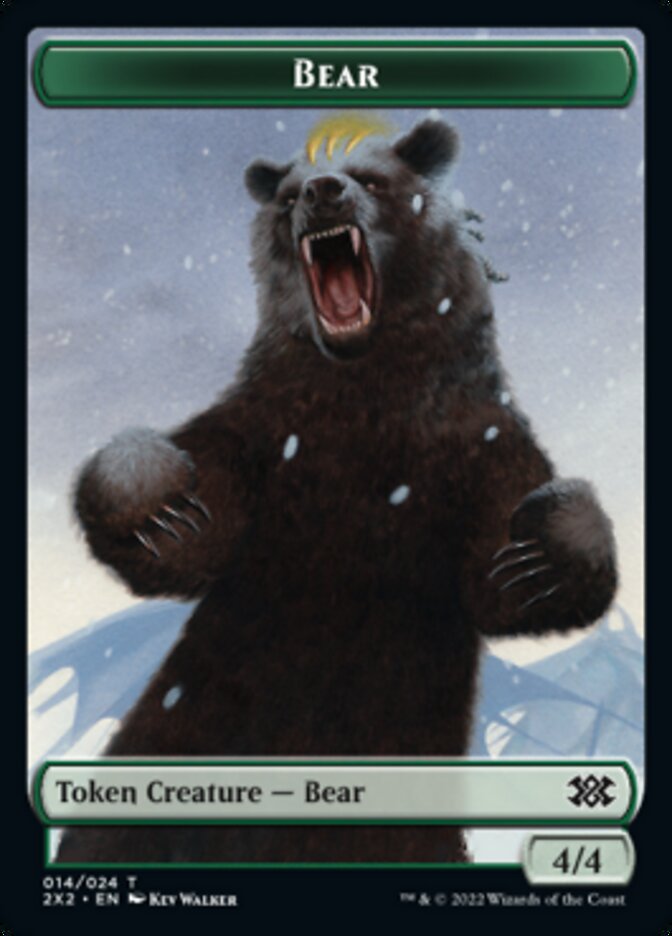 Bear // Spirit (008) Double-Sided Token [Double Masters 2022 Tokens] | Silver Goblin