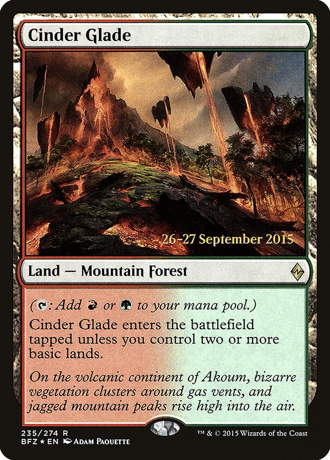 Cinder Glade [Battle for Zendikar Prerelease Promos] | Silver Goblin