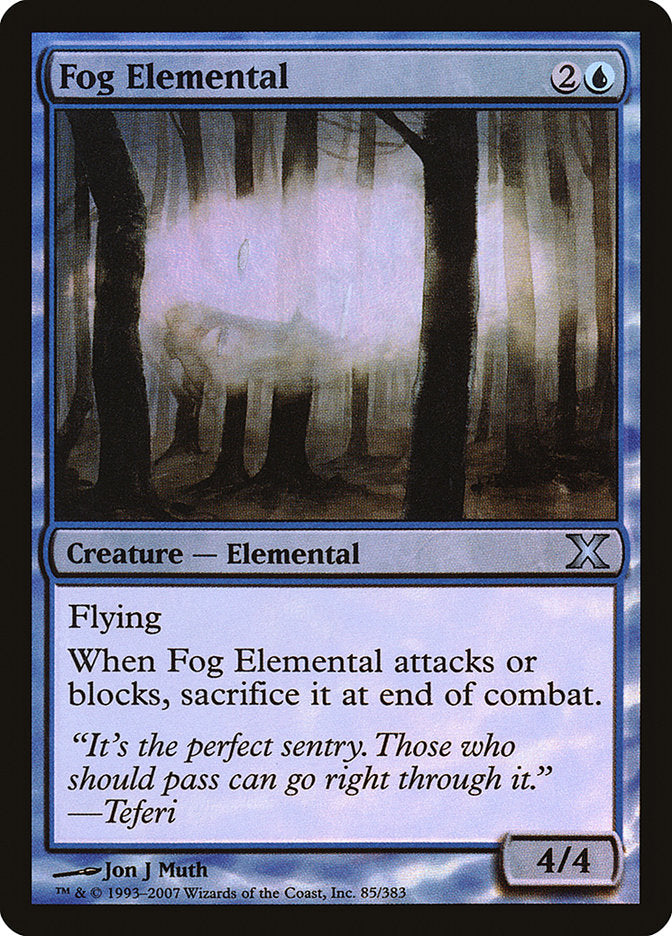 Fog Elemental (Premium Foil) [Tenth Edition] | Silver Goblin