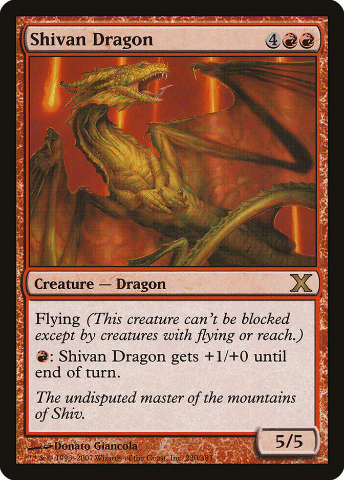 Shivan Dragon [Tenth Edition] | Silver Goblin