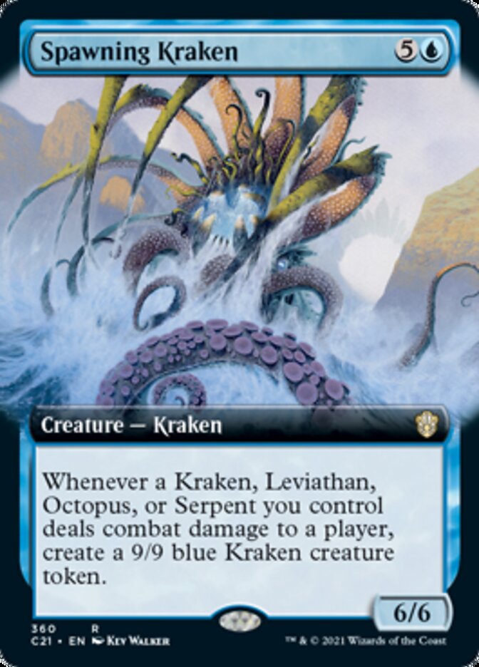 Spawning Kraken (Extended Art) [Commander 2021] | Silver Goblin