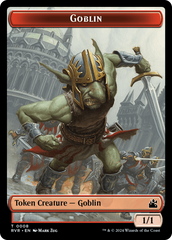 Goblin (0008) // Wurm Double-Sided Token [Ravnica Remastered Tokens] | Silver Goblin