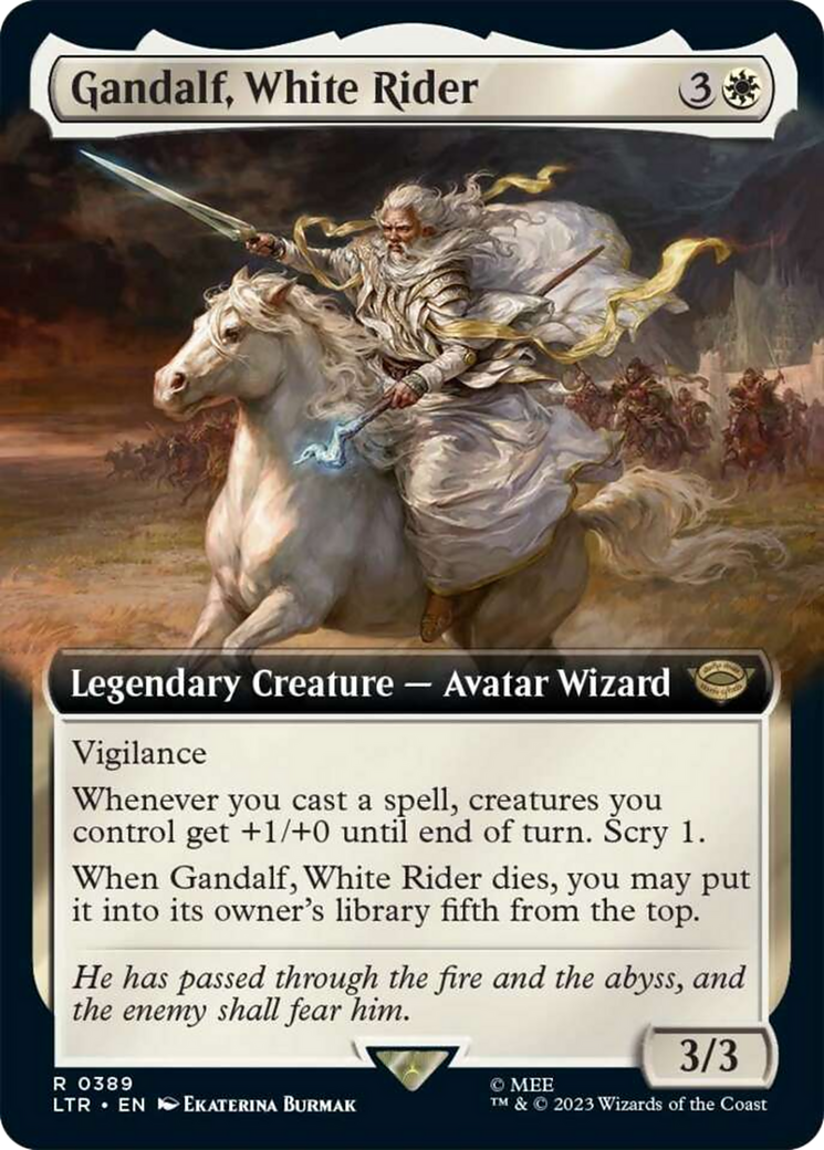 Gandalf, White Rider (Extended Art) [The Lord of the Rings: Tales of Middle-Earth] | Silver Goblin