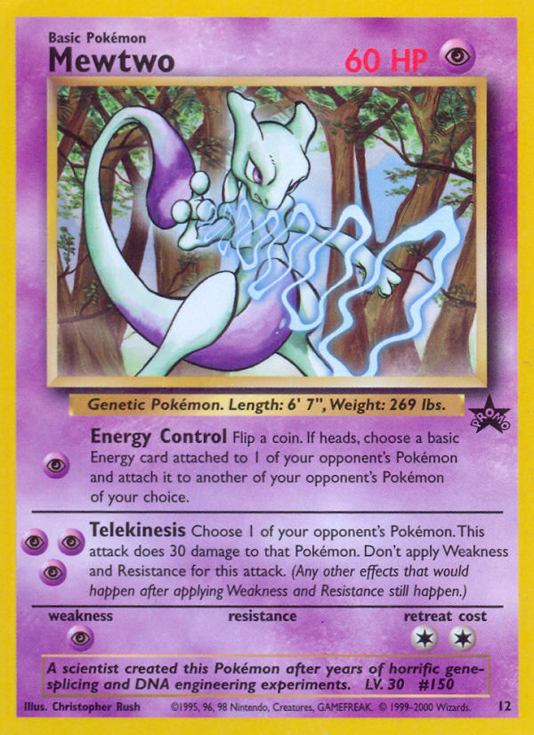 Mewtwo (12) [Wizards of the Coast: Black Star Promos] | Silver Goblin