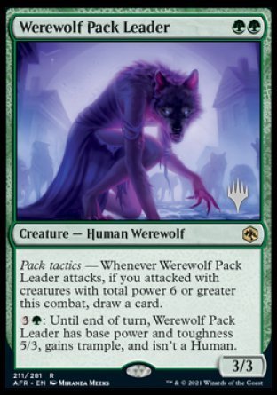 Werewolf Pack Leader (Promo Pack) [Dungeons & Dragons: Adventures in the Forgotten Realms Promos] | Silver Goblin