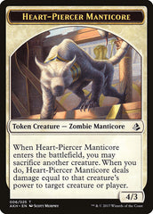 Heart-Piercer Manticore // Warrior Double-Sided Token [Amonkhet Tokens] | Silver Goblin
