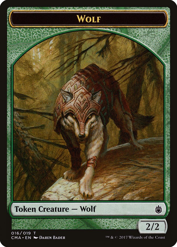 Wolf Token (016/019) [Commander Anthology Tokens] | Silver Goblin