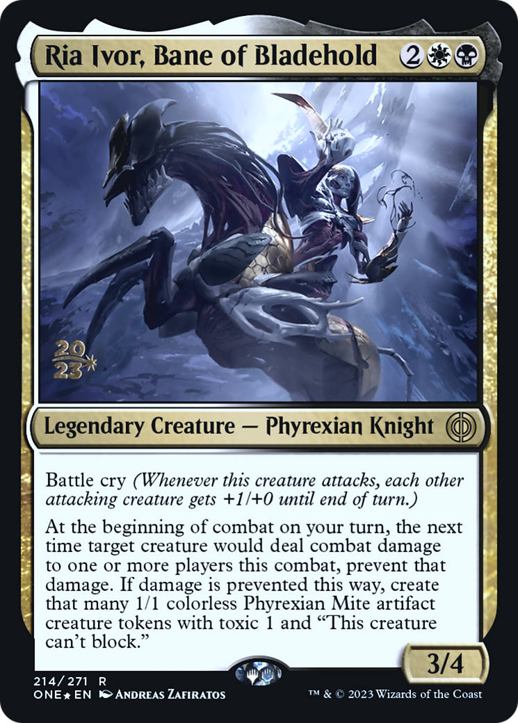 Ria Ivor, Bane of Bladehold [Phyrexia: All Will Be One Prerelease Promos] | Silver Goblin