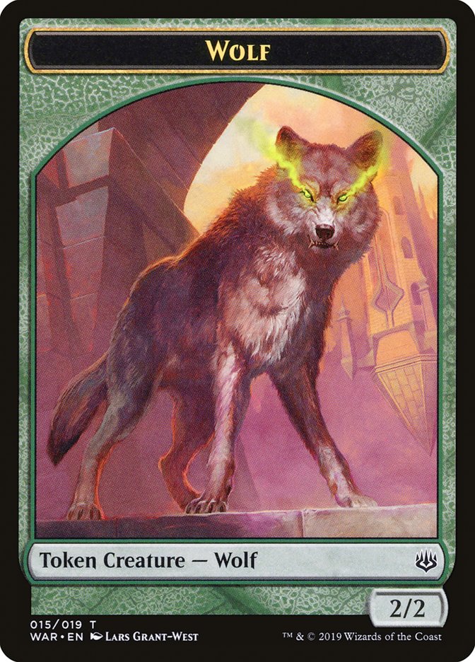 Wolf Token [War of the Spark Tokens] | Silver Goblin