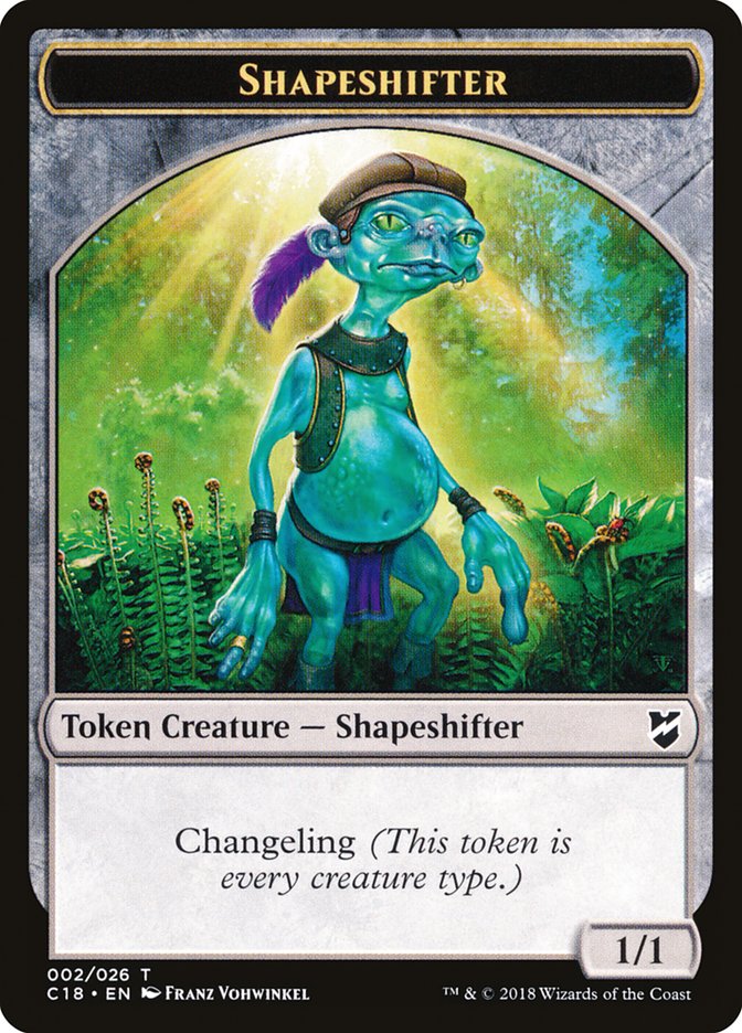 Zombie // Shapeshifter Double-Sided Token [Commander 2018 Tokens] | Silver Goblin