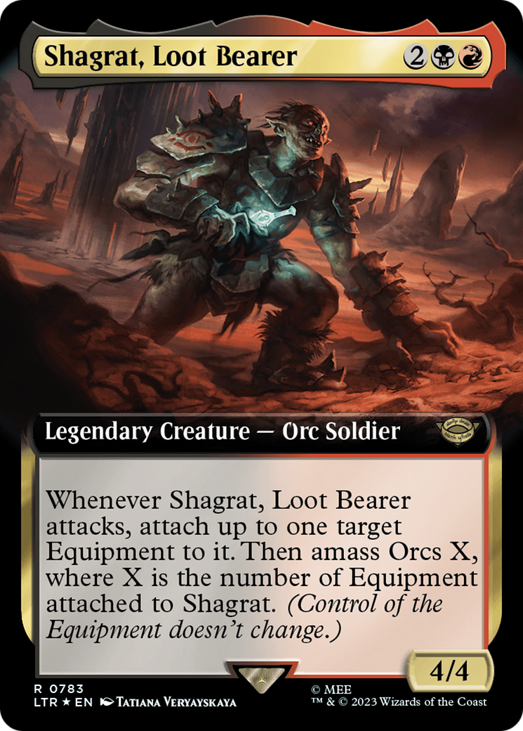 Shagrat, Loot Bearer (Extended Art) (Surge Foil) [The Lord of the Rings: Tales of Middle-Earth] | Silver Goblin