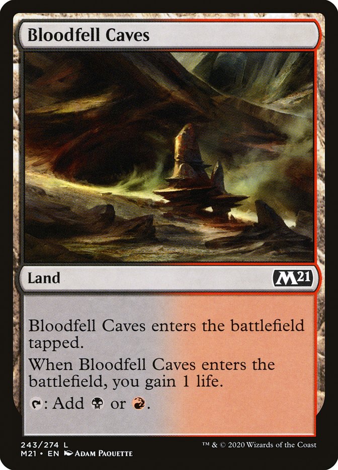 Bloodfell Caves [Core Set 2021] | Silver Goblin