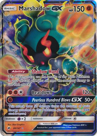 Marshadow GX (80/147) (Jumbo Card) [Sun & Moon: Burning Shadows] | Silver Goblin