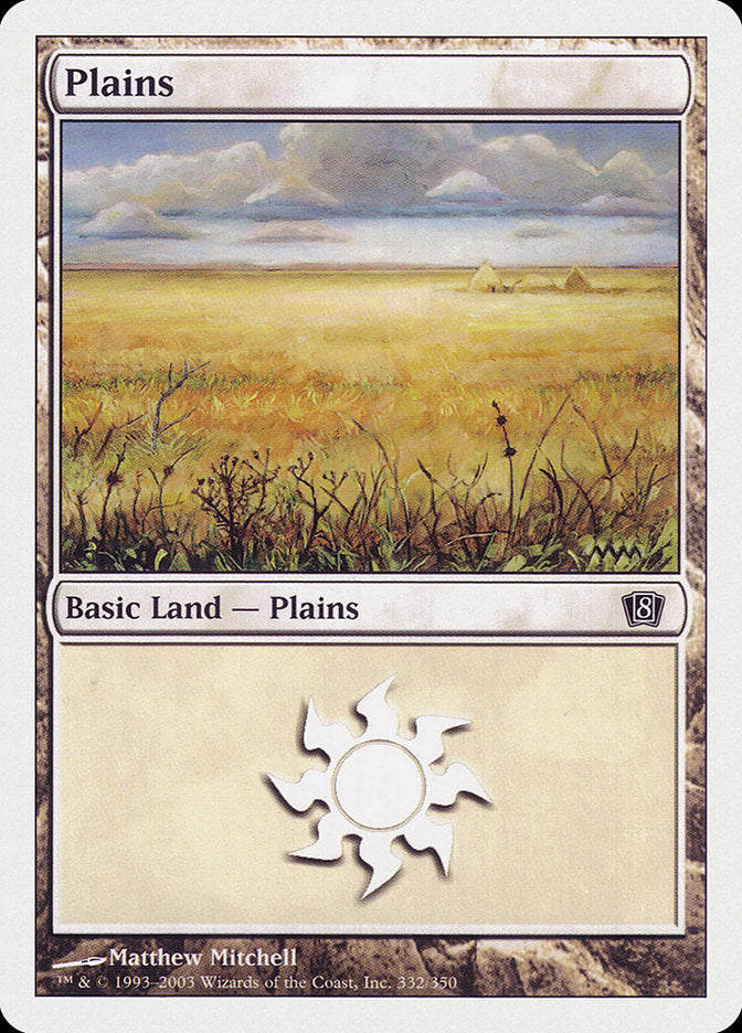 Plains (332) [Eighth Edition] | Silver Goblin