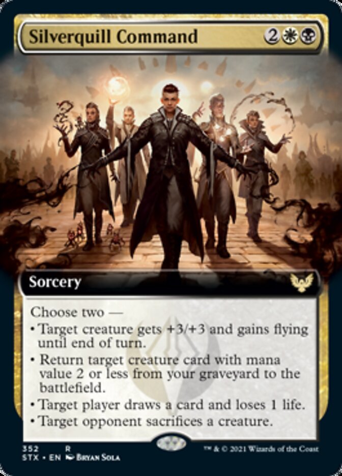 Silverquill Command (Extended Art) [Strixhaven: School of Mages] | Silver Goblin