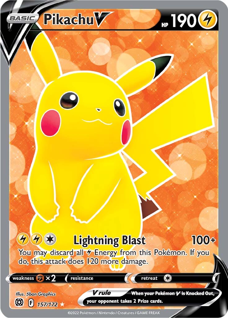 Pikachu V (157/172) [Sword & Shield: Brilliant Stars] | Silver Goblin