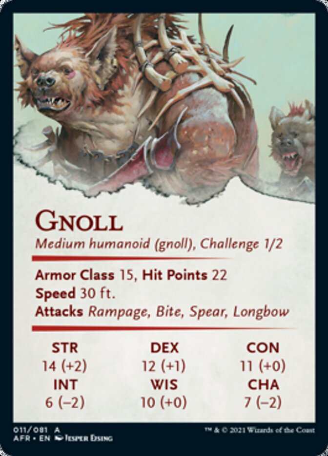 Gnoll Art Card [Dungeons & Dragons: Adventures in the Forgotten Realms Art Series] | Silver Goblin