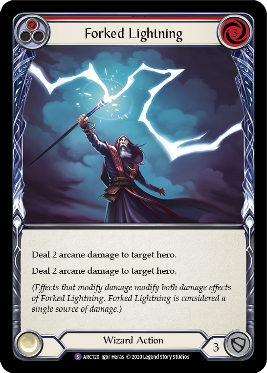 Forked Lightning [U-ARC120] (Arcane Rising Unlimited)  Unlimited Normal | Silver Goblin