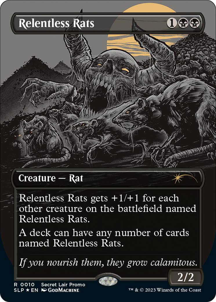 Relentless Rats (Borderless) [Secret Lair Showdown] | Silver Goblin