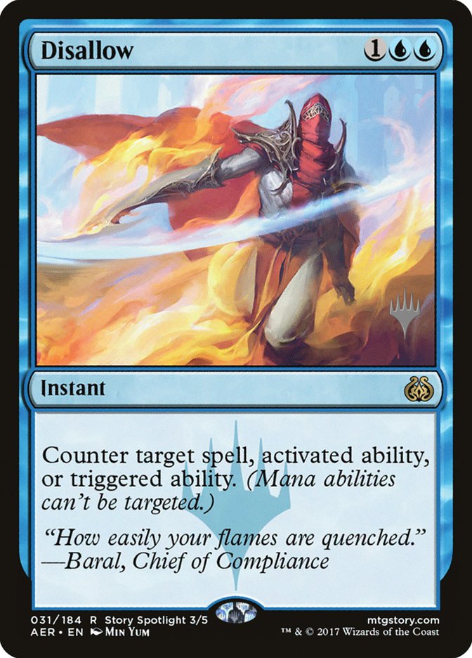 Disallow (Promo Pack) [Aether Revolt Promos] | Silver Goblin