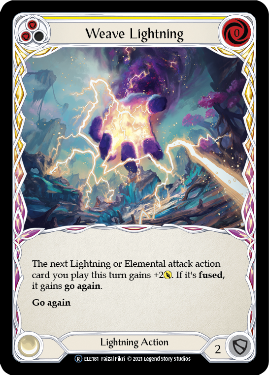 Weave Lightning (Yellow) [U-ELE181] (Tales of Aria Unlimited)  Unlimited Rainbow Foil | Silver Goblin