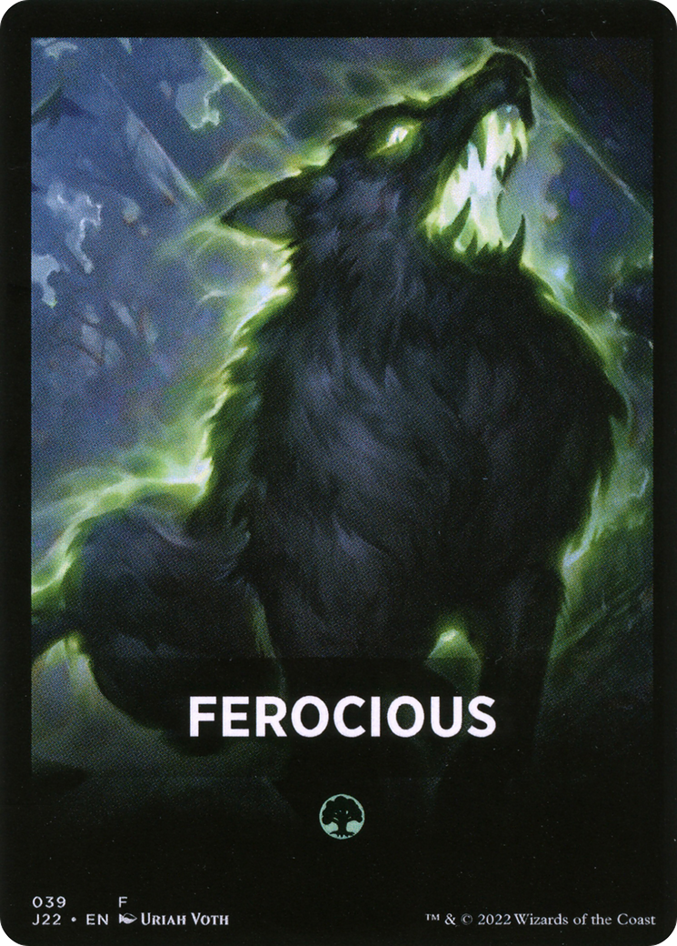 Ferocious Theme Card [Jumpstart 2022 Front Cards] | Silver Goblin