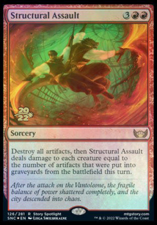 Structural Assault [Streets of New Capenna Prerelease Promos] | Silver Goblin