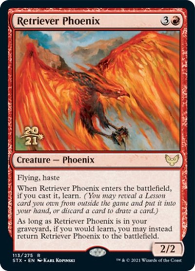 Retriever Phoenix [Strixhaven: School of Mages Prerelease Promos] | Silver Goblin