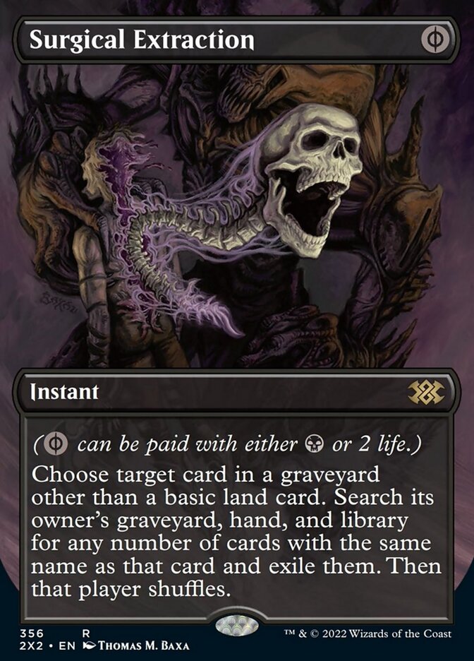 Surgical Extraction (Borderless Alternate Art) [Double Masters 2022] | Silver Goblin