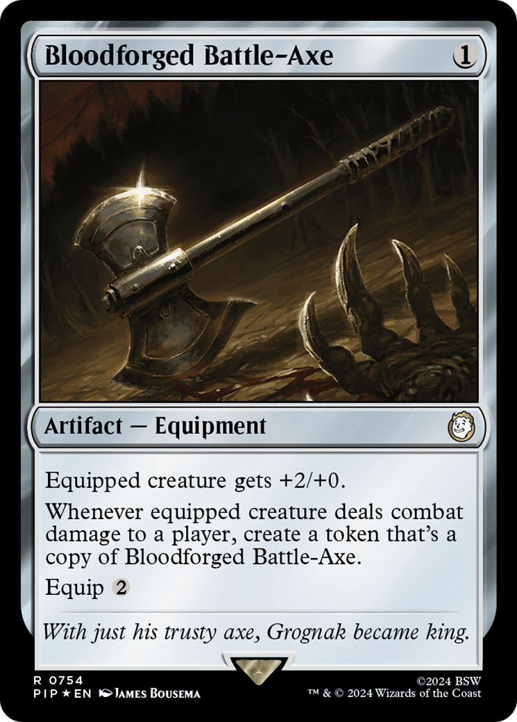 Bloodforged Battle-Axe (Surge Foil) [Fallout] | Silver Goblin