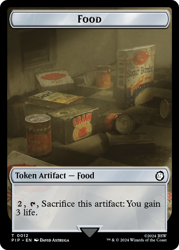 Warrior // Food (0012) Double-Sided Token [Fallout Tokens] | Silver Goblin