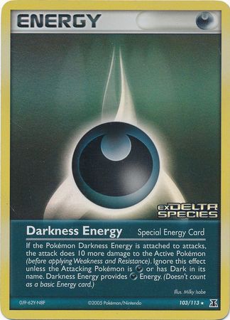 Darkness Energy (103/113) (Stamped) [EX: Delta Species] | Silver Goblin