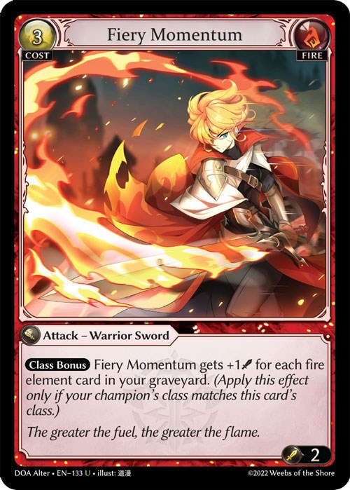 Fiery Momentum (133) [Dawn of Ashes: Alter Edition] | Silver Goblin